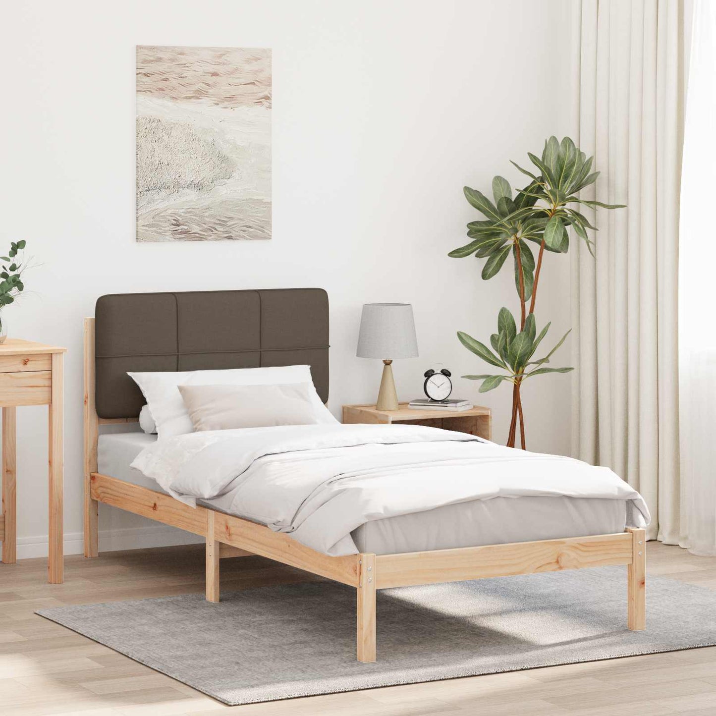 Letto con Testiera Rivestita Talpa 90 x 190 cm Pino massello | homemem39