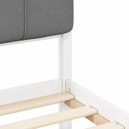 Letto con Testiera Rivestita Grigio chiaro 90 x 190 cm | homemem39