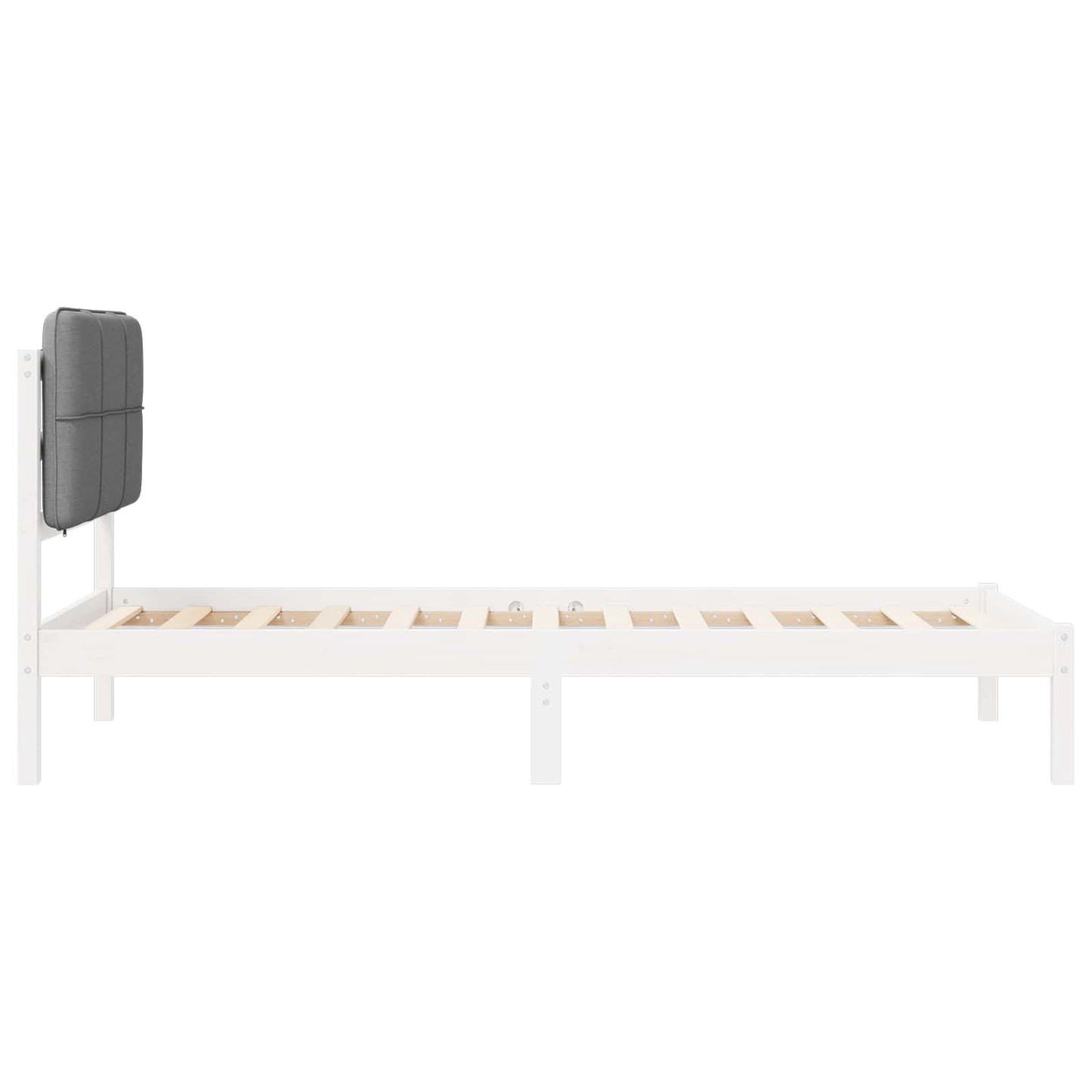 Letto con Testiera Rivestita Grigio chiaro 90 x 190 cm | homemem39