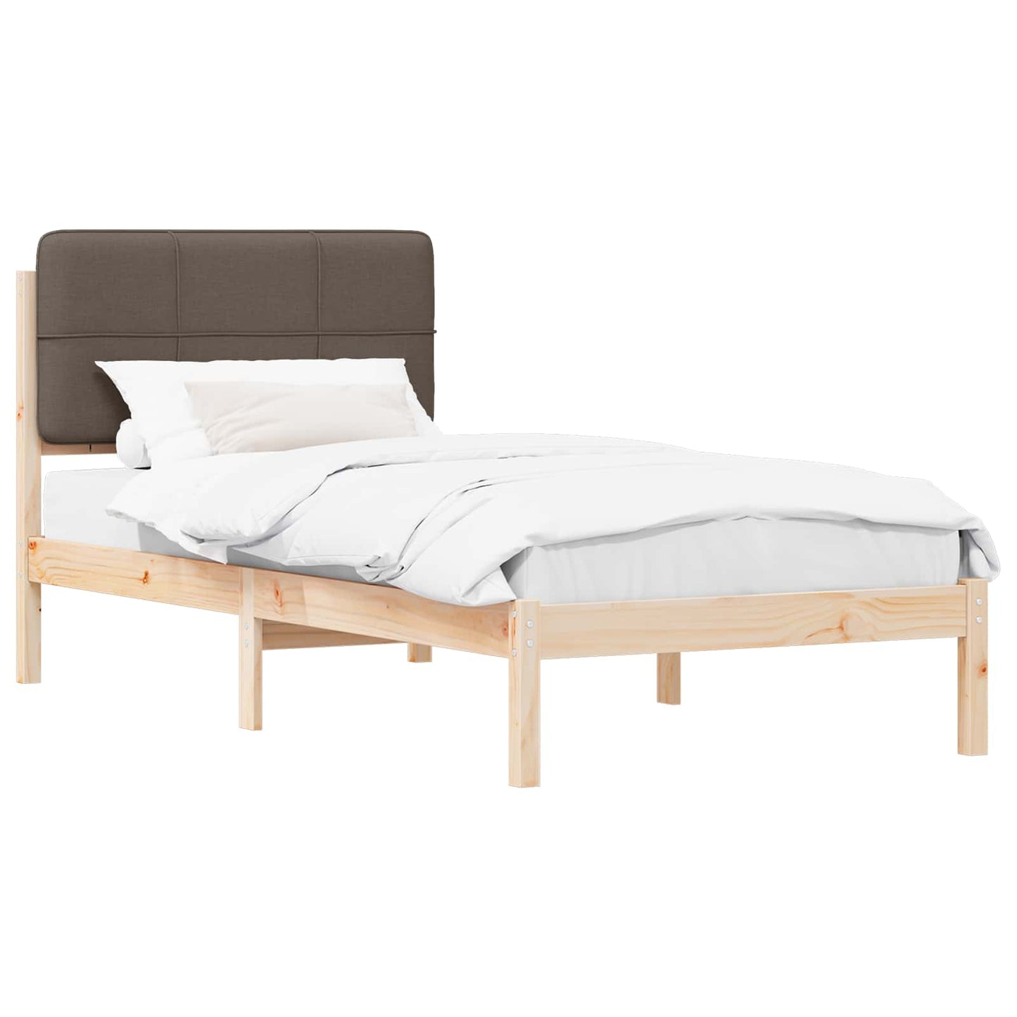 Letto con Testiera Rivestita Talpa 75 x 190 cm Pino massello | homemem39