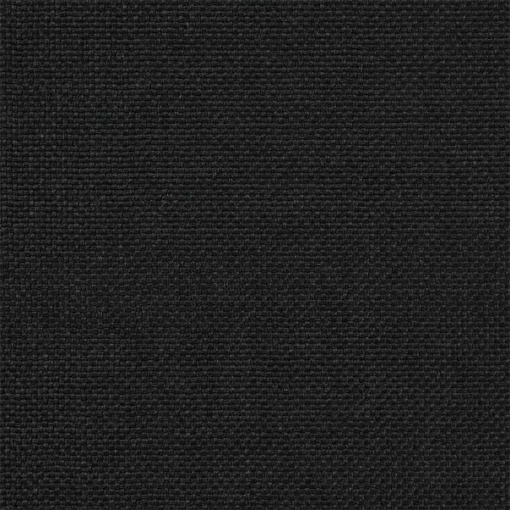 Letto con Testiera Rivestita Nero 150 x 200 cm Pino massello