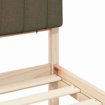 Letto con Testiera Rivestita Talpa 140 x 200 cm Pino massello