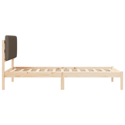 Letto con Testiera Rivestita Talpa 100 x 200 cm Pino massello