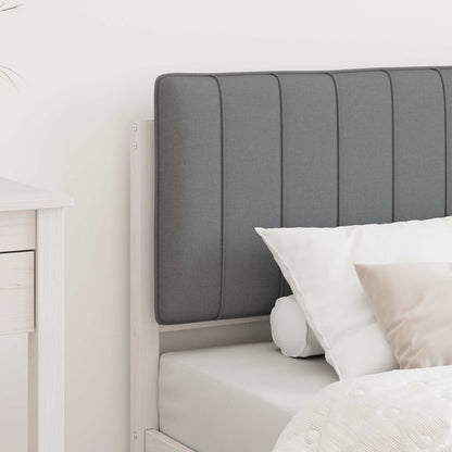 Letto con Testiera Rivestita Grigio chiaro 75 x 190 cm