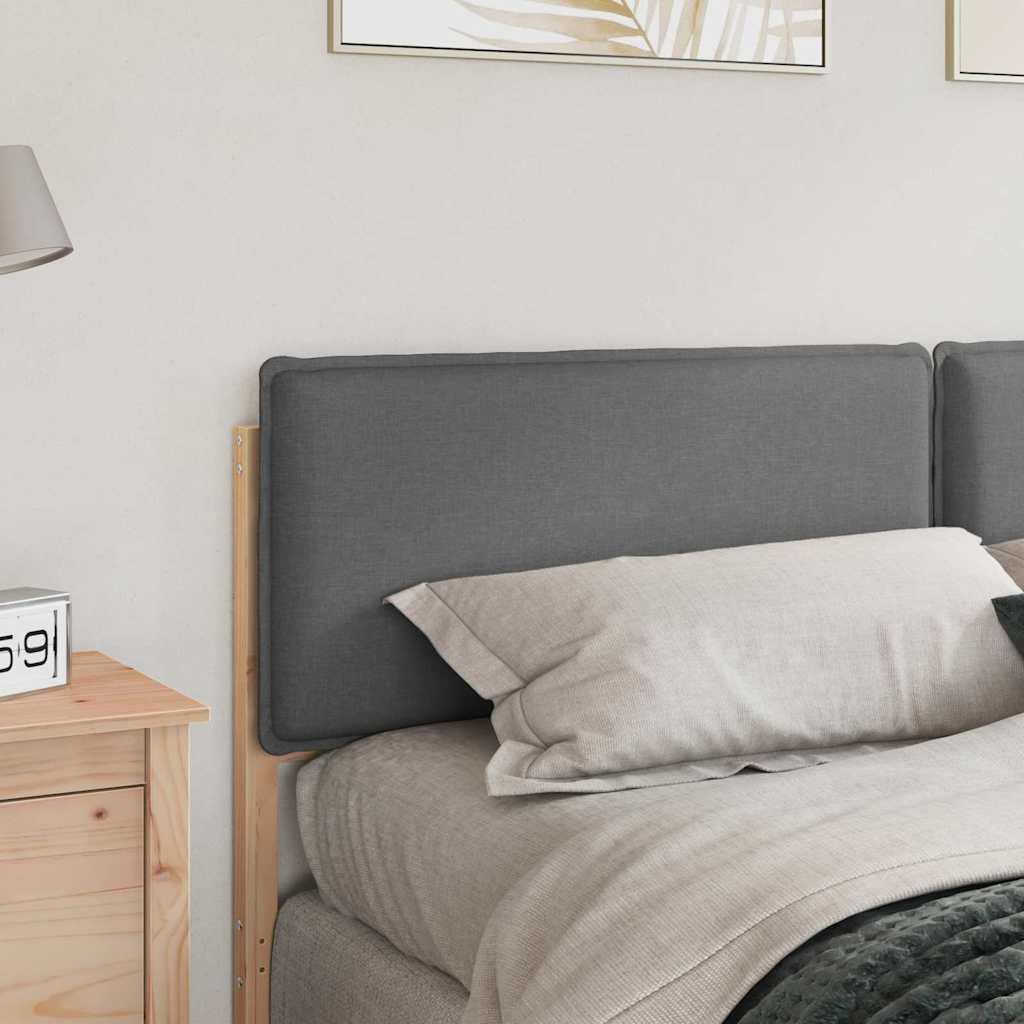 Testiera imbottita con testiera Grigio Naturale e Chiaro 200 cm