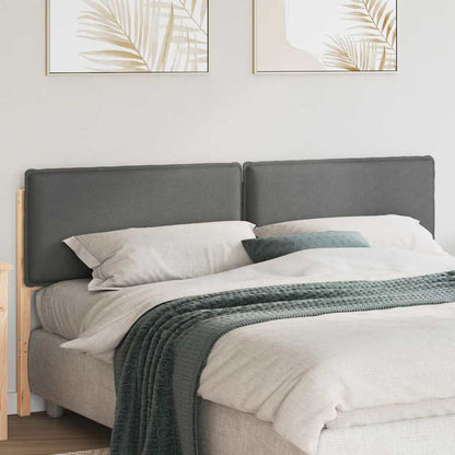 Testiera imbottita con testiera Grigio Naturale e Chiaro 200 cm