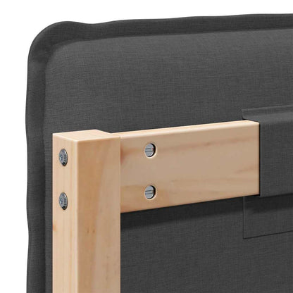 Testiera imbottita Grigio Naturale e Scuro 200 cm Pino massello