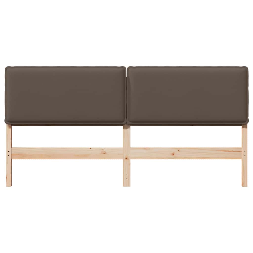 Testiera imbottita con testiera Grigio Naturale e Chiaro 180 cm