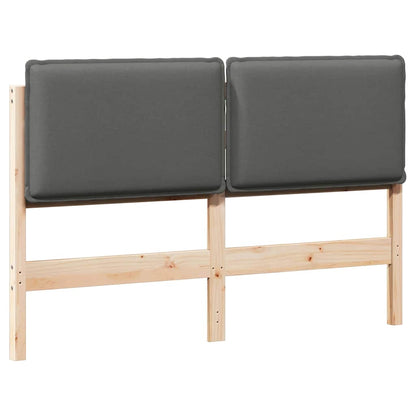 Testiera imbottita con testiera Grigio Naturale e Chiaro 150 cm