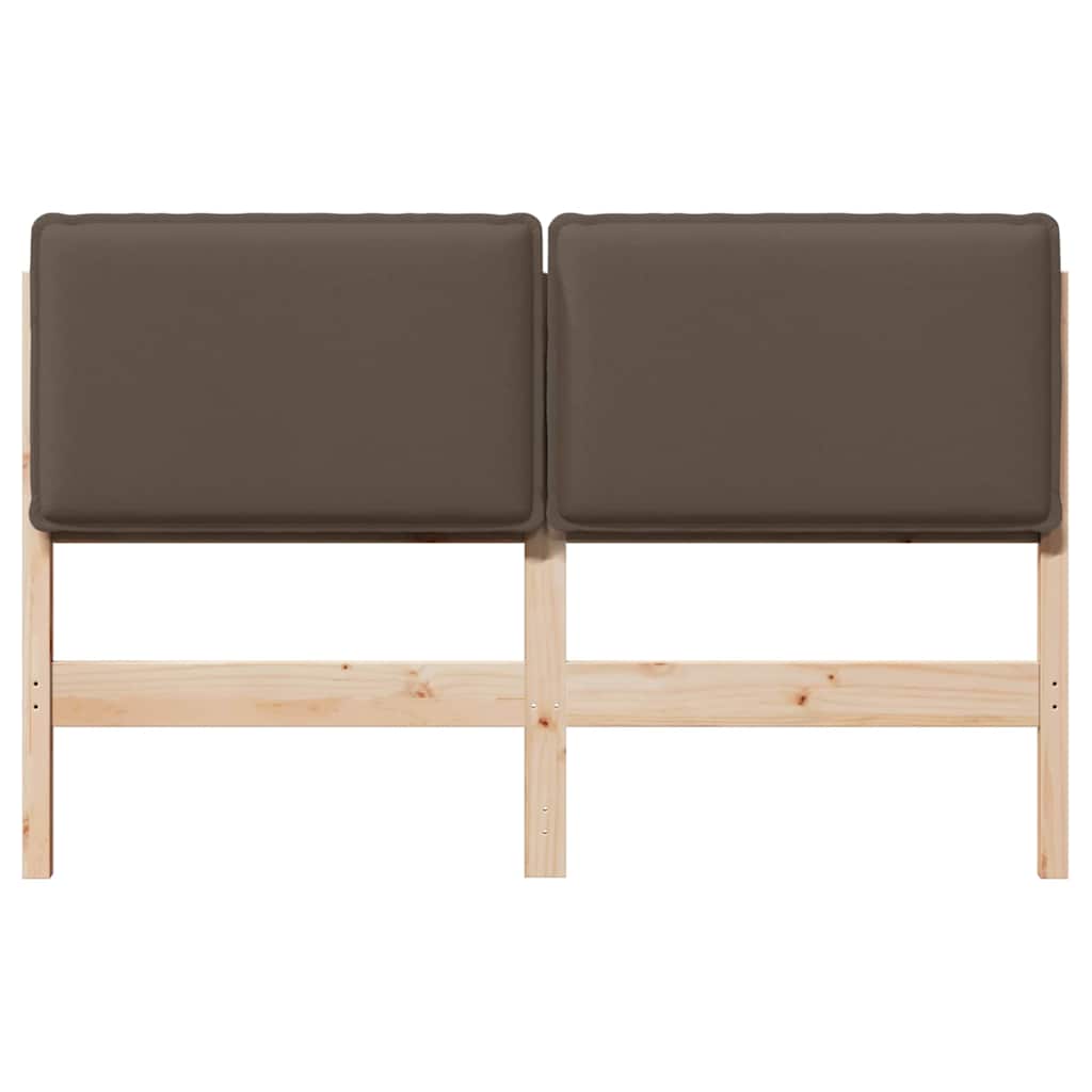 Testiera imbottita con testiera Grigio Naturale e Chiaro 150 cm | homemem39