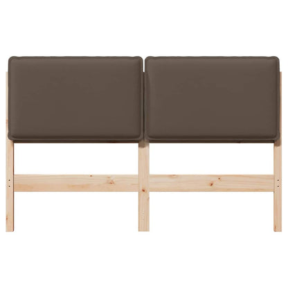 Testiera imbottita con testiera Grigio Naturale e Chiaro 150 cm | homemem39