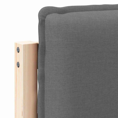 Testiera imbottita con testiera Grigio Naturale e Chiaro 140 cm