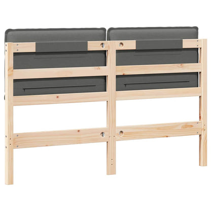 Testiera imbottita con testiera Grigio Naturale e Chiaro 135 cm