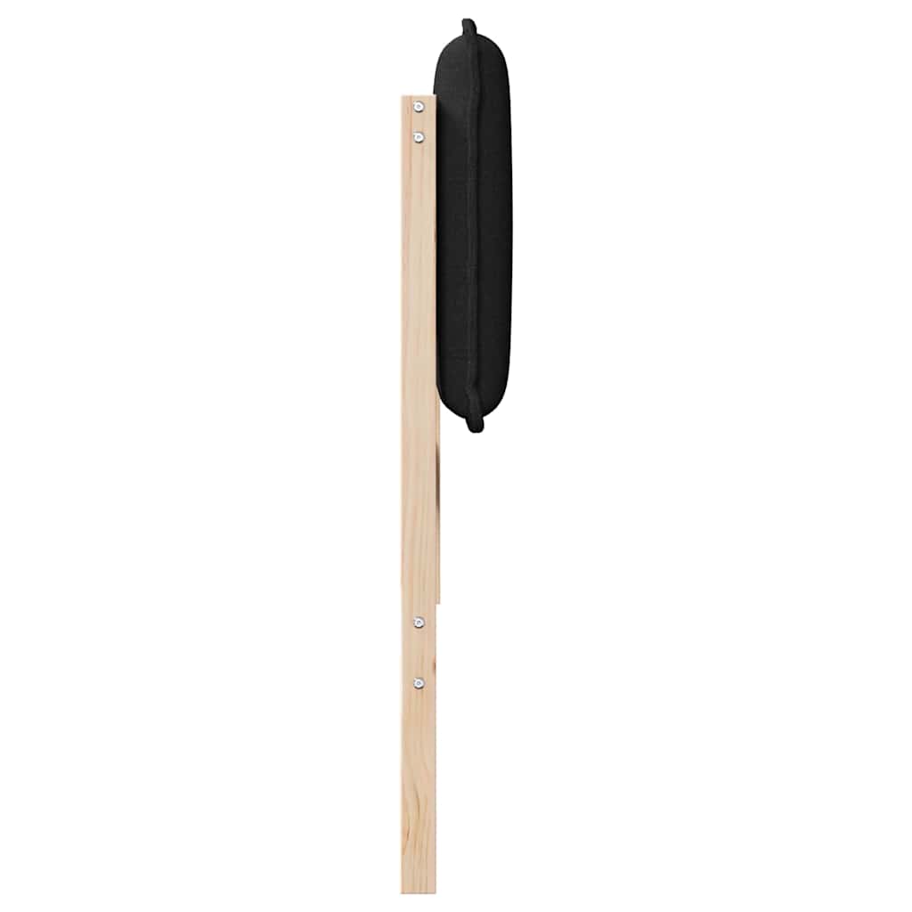 Testiera imbottita Naturale e Nero 135 cm Pino massello | homemem39