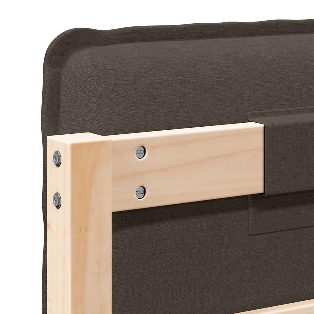 Testiera imbottita con testiera Grigio Naturale e Chiaro 135 cm - homemem39