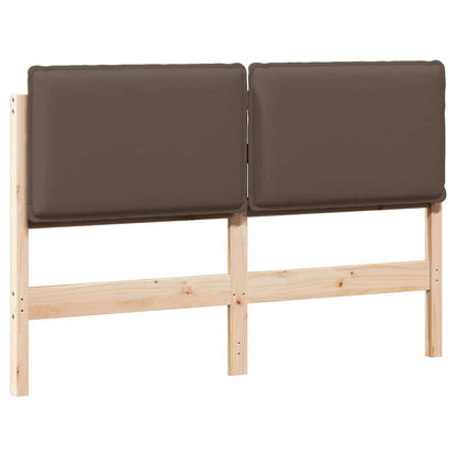 Testiera imbottita con testiera Grigio Naturale e Chiaro 135 cm - homemem39