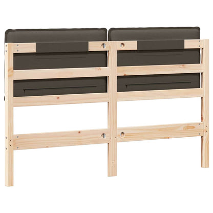 Testiera imbottita con testiera Grigio Naturale e Chiaro 135 cm - homemem39