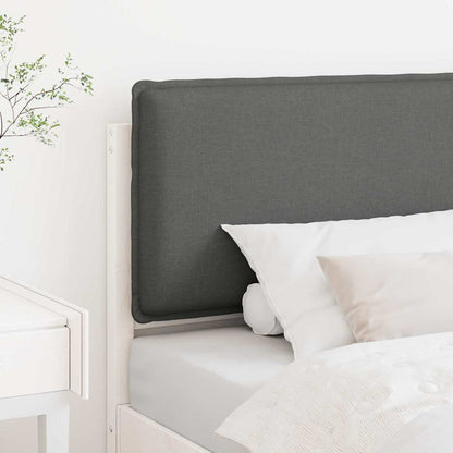 Testiera imbottita Bianco e grigio chiaro 100 cm Pino massello