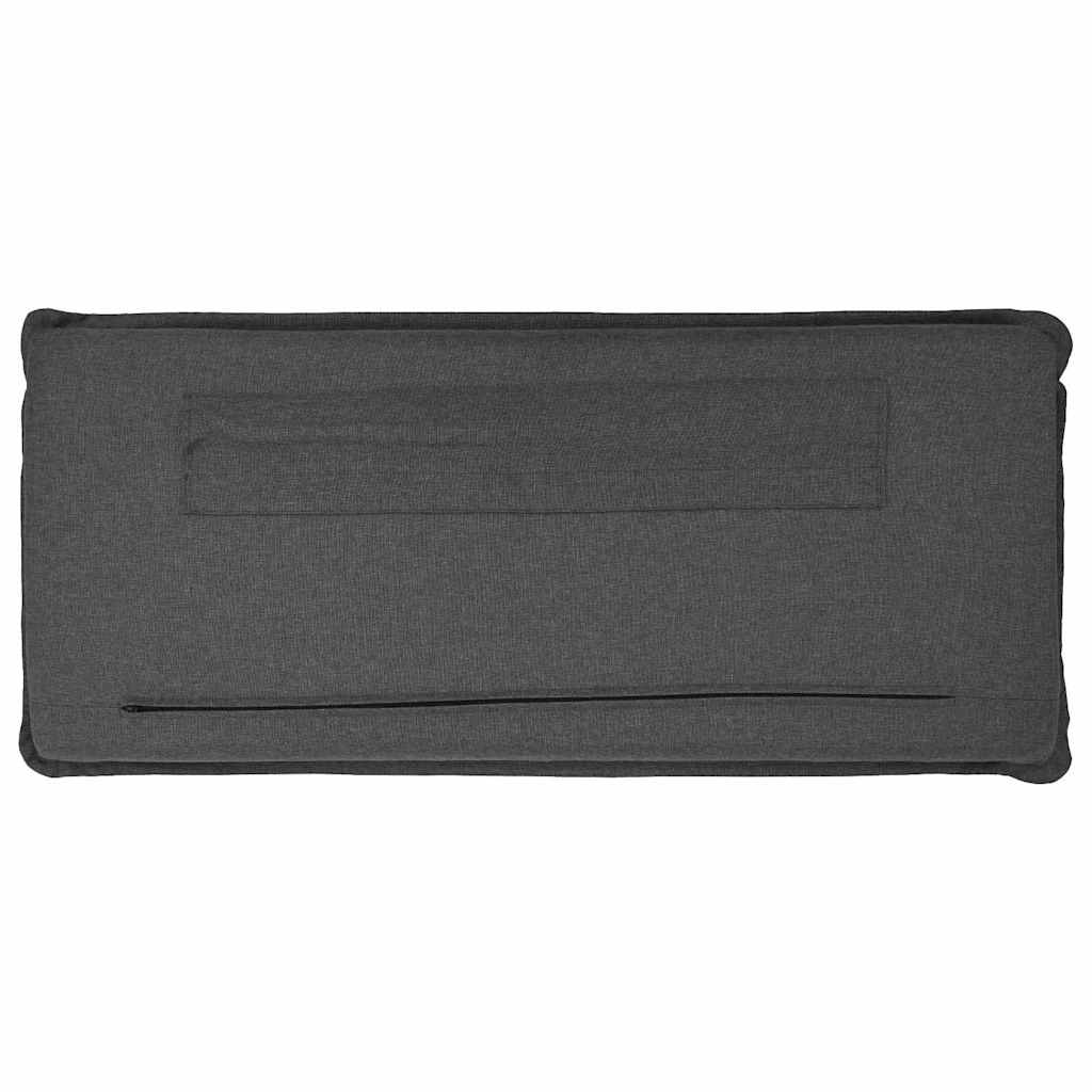 Testiera imbottita Grigio Naturale e Scuro 90 cm Pino massello