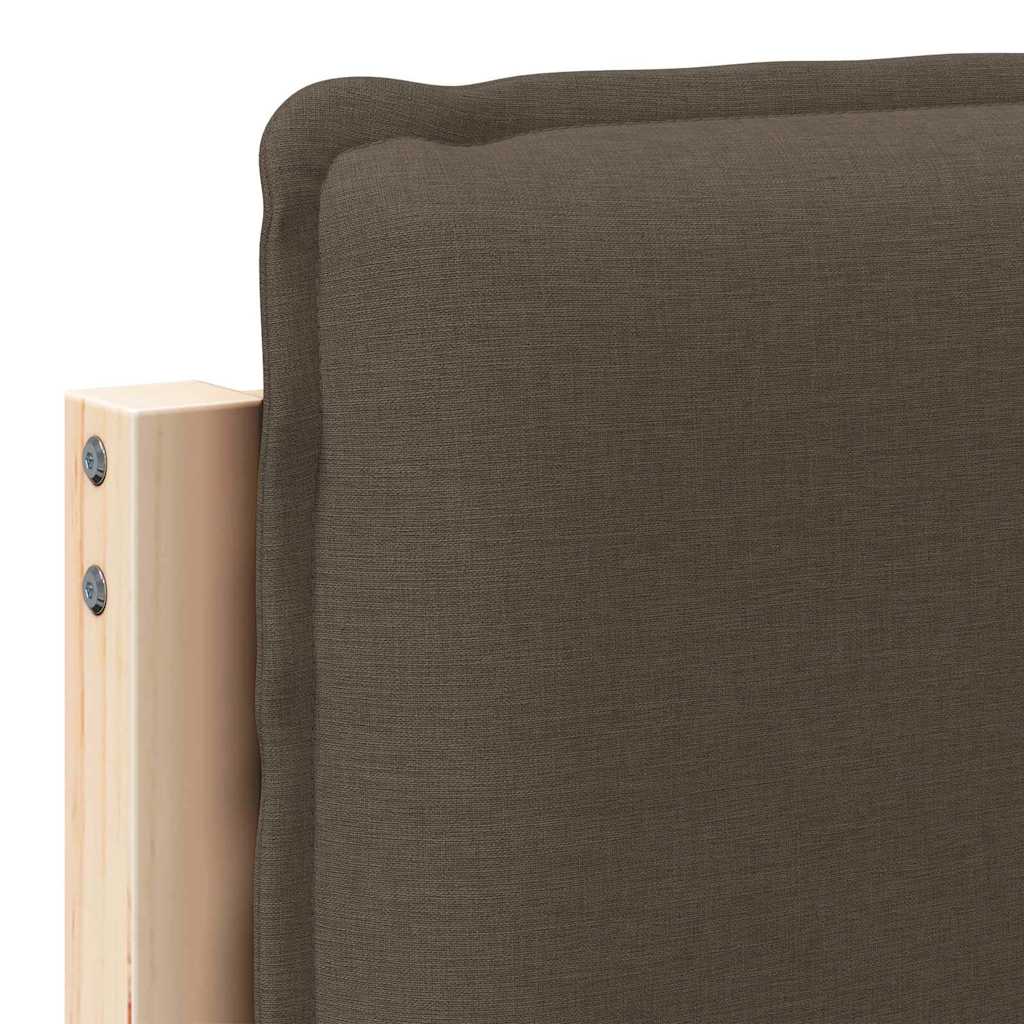 Testiera imbottita Grigio Naturale e Chiaro 80 cm Pino massello