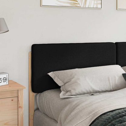 Testiera imbottita Marrone e Nero 200 cm Pino massello