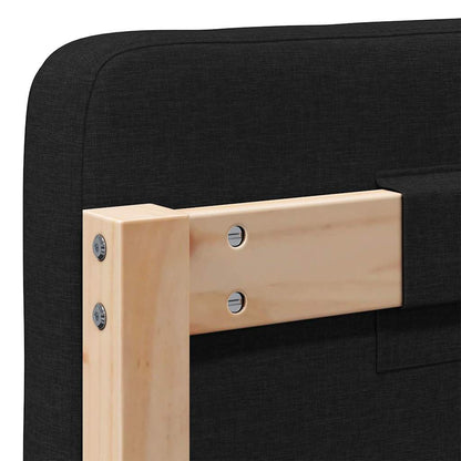 Testiera imbottita Marrone e Nero 180 cm Pino massello