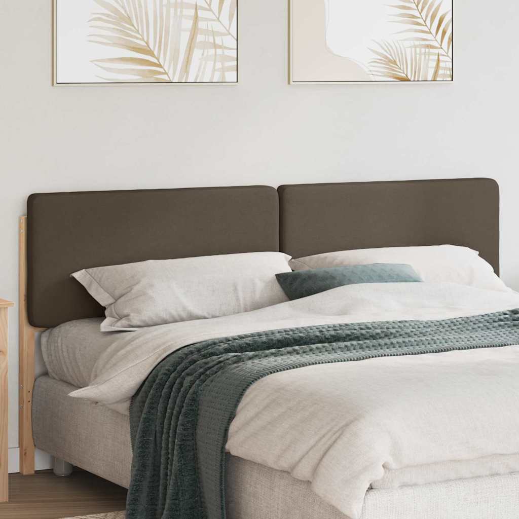 Testiera imbottita Marrone e taupe 180 cm Pino massello