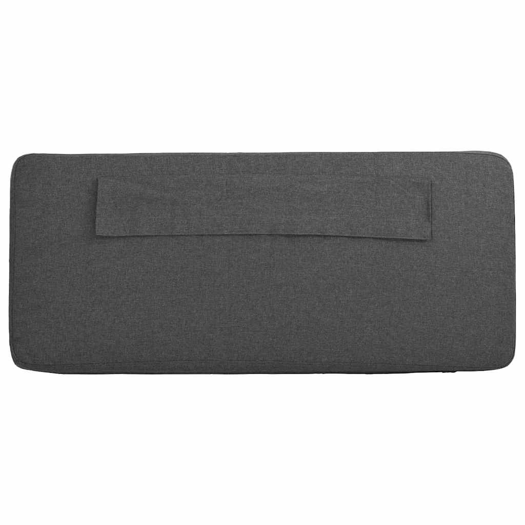 Testiera imbottita Marrone e grigio scuro 160 cm Pino massello