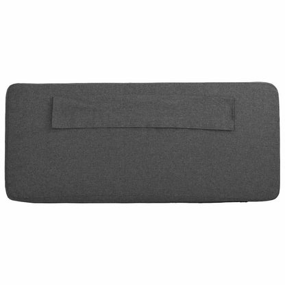 Testiera imbottita Marrone e grigio scuro 160 cm Pino massello