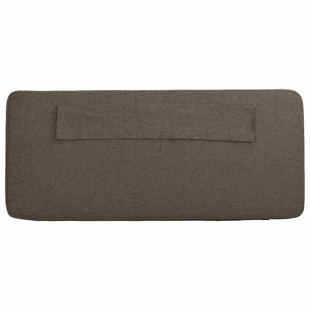 Testiera imbottita Marrone e taupe 150 cm Pino massello