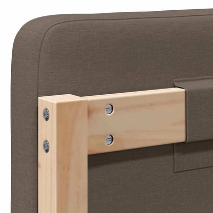 Testiera imbottita Marrone e taupe 150 cm Pino massello