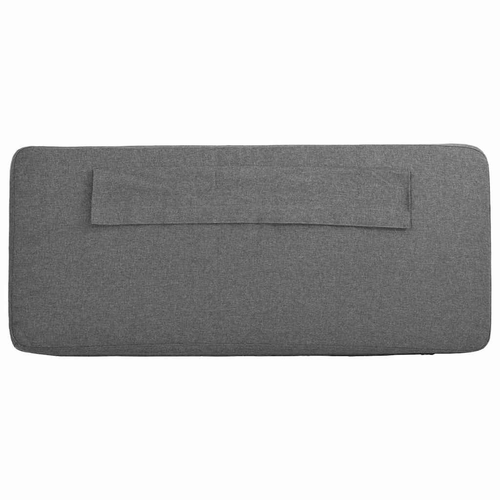 Testiera imbottita Bianco e grigio chiaro 120 cm Pino massello