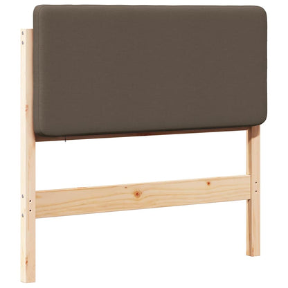 Testiera imbottita Marrone e taupe 100 cm Pino massello