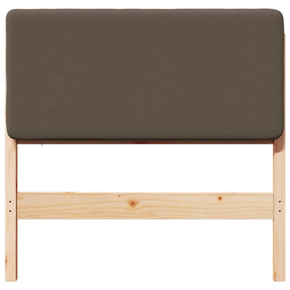 Testiera imbottita Marrone e taupe 90 cm Pino massello