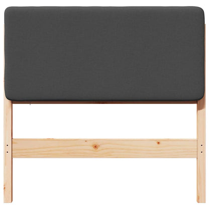 Testiera imbottita Marrone e grigio scuro 80 cm Pino massello