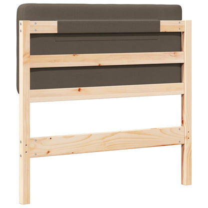 Testiera imbottita Marrone e taupe 80 cm Pino massello