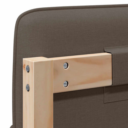 Testiera imbottita Marrone e taupe 200 cm Pino massello