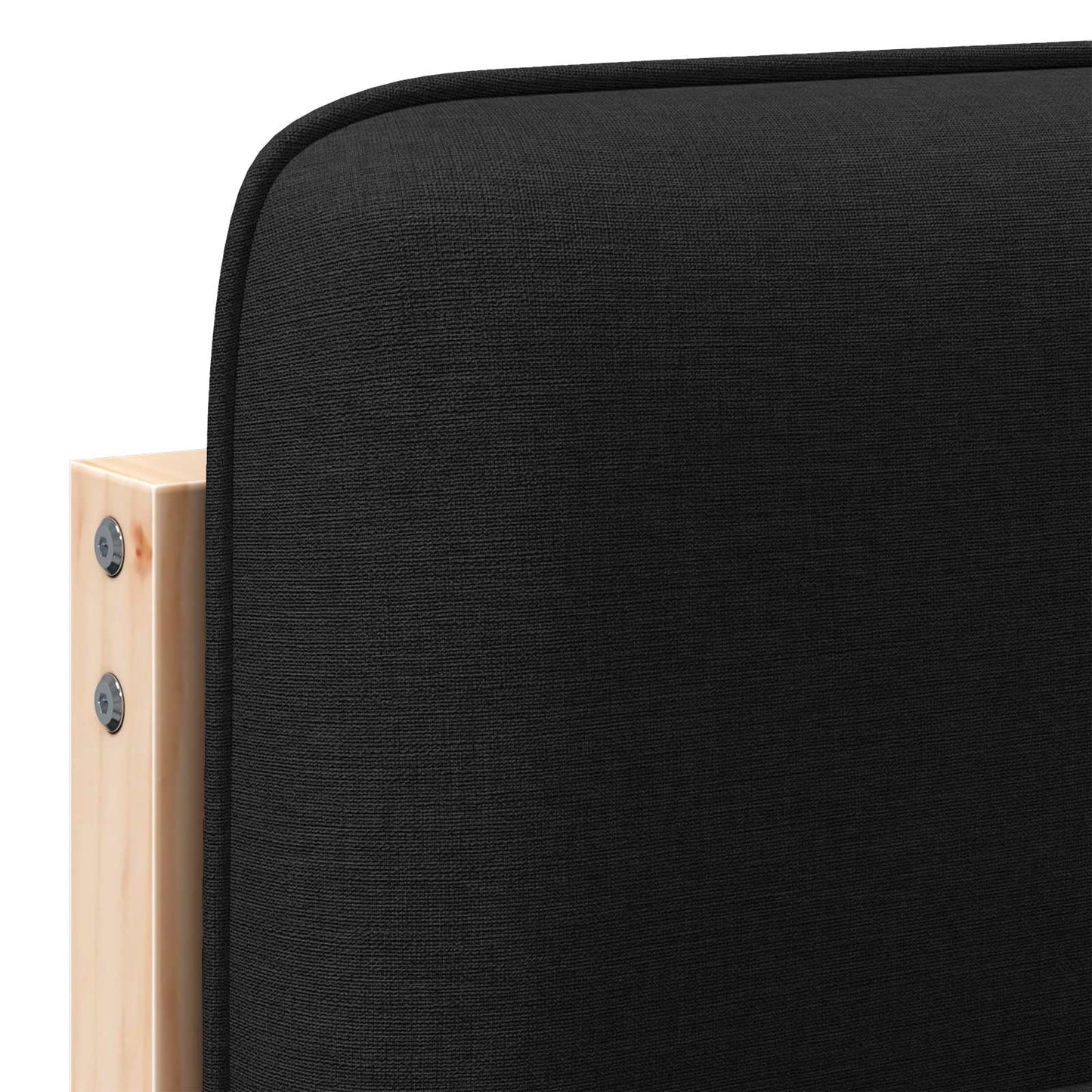 Testiera imbottita Marrone e Nero 180 cm Pino massello