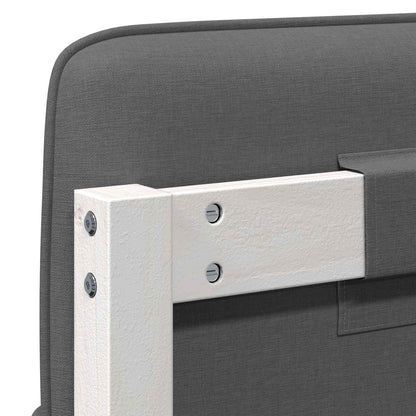 Testiera imbottita Bianco e grigio chiaro 180 cm Pino massello