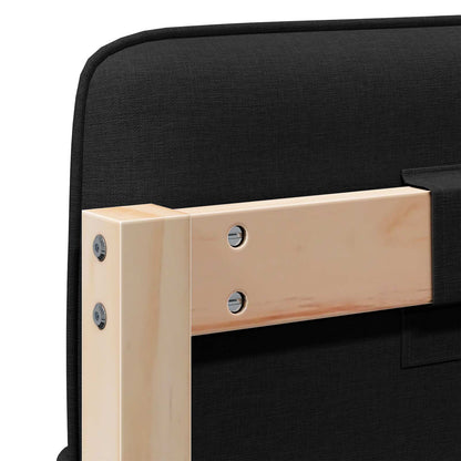 Testiera imbottita Marrone e Nero 160 cm Pino massello