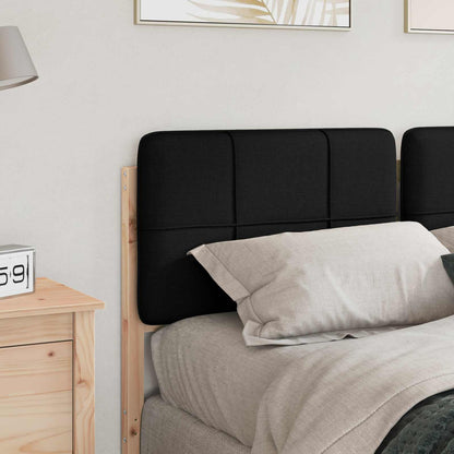 Testiera imbottita Marrone e Nero 160 cm Pino massello