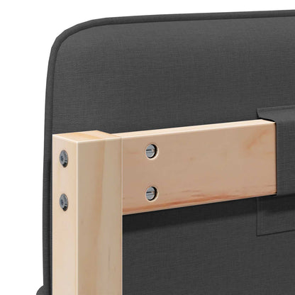 Testiera imbottita Marrone e grigio scuro 140 cm Pino massello