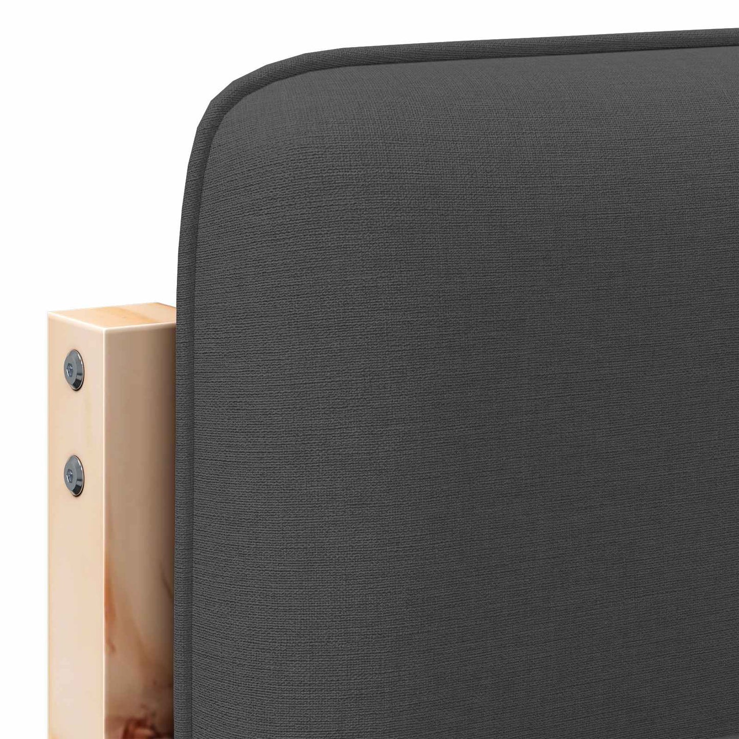 Testiera imbottita Marrone e grigio scuro 135 cm Pino massello