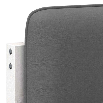 Testiera imbottita Bianco e grigio chiaro 135 cm Pino massello