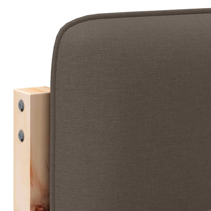 Testiera imbottita Marrone e taupe 120 cm Pino massello