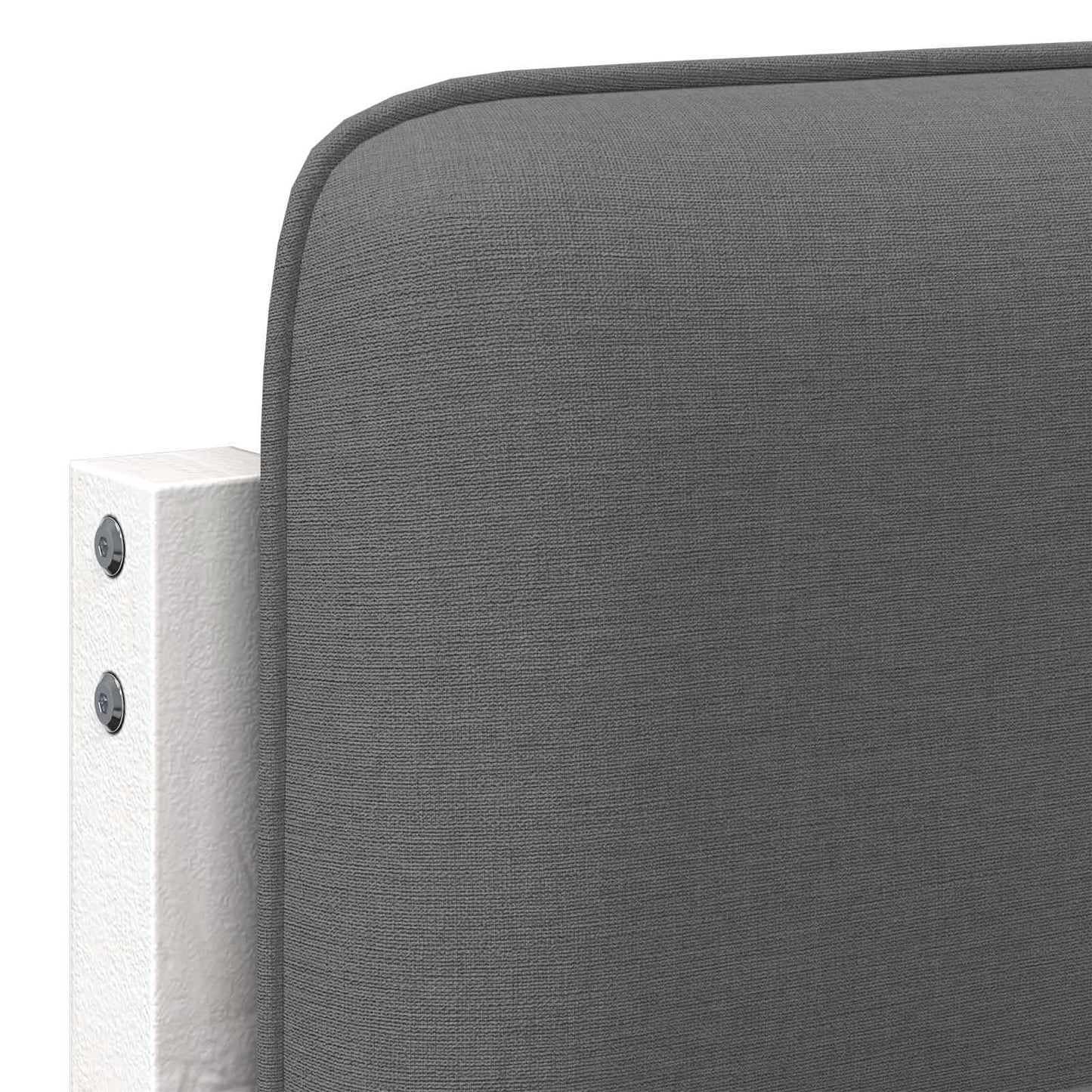 Testiera imbottita Bianco e grigio chiaro 120 cm Pino massello