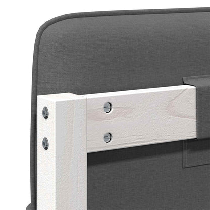 Testiera imbottita Bianco e grigio chiaro 120 cm Pino massello