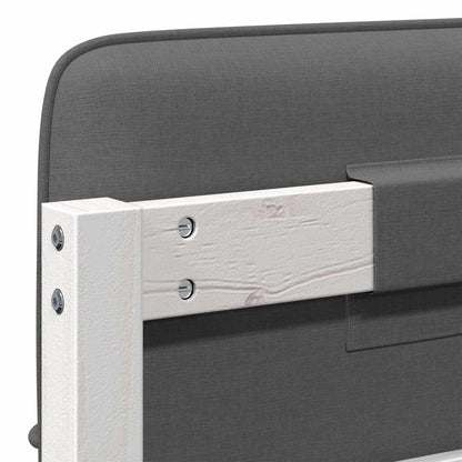 Testiera imbottita Bianco e grigio chiaro 100 cm Pino massello