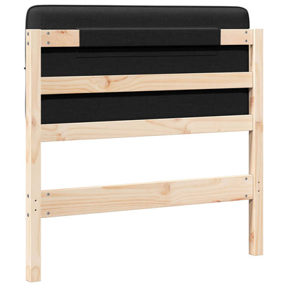 Testiera imbottita Marrone e Nero 80 cm Pino massello - homemem39