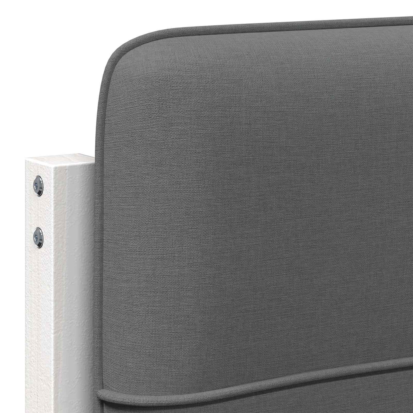 Testiera imbottita Bianco e grigio chiaro 80 cm Pino massello